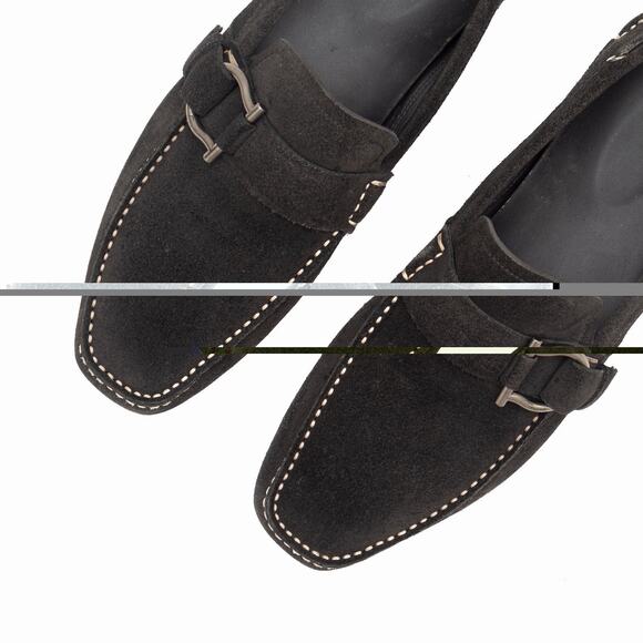 950$ Salvatore Ferragamo Men\'s Dublo Suede Grey Drivers Loafers US9 EE main image 13
